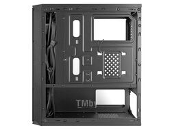 Корпус CL590 GINZZU mATX, 2*USB2 + 1*USB3, стекло, бп снизу, GPU до 305мм, кулер до 160мм, черный