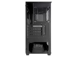 Корпус CL590 GINZZU mATX, 2*USB2 + 1*USB3, стекло, бп снизу, GPU до 305мм, кулер до 160мм, черный
