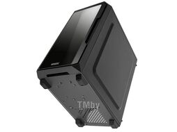 Корпус CL590 GINZZU mATX, 2*USB2 + 1*USB3, стекло, бп снизу, GPU до 305мм, кулер до 160мм, черный