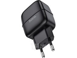 Сетевое зарядное устройство C77A, 2хUSB-А, 2.4A + кабель (AM-8pin (Lightning), 1 м, черный Hoco 6931474723567