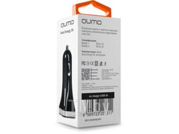 Автомобильное зарядное устройство 3A, 2 USB, 1A+2A, черный (Модель Charger 0061) QUMO Q20731