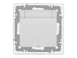 Розетка Accent 6-209-01 , 2P+E Schuko с крышкой штор., 16А-250В, IP44, СУ, AL/CU, белый Intro Б0063553