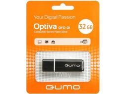 Накопитель 32GB USB 2.0 Optiva 01 Black черный корпус (QM32GUD-OP1-black) белая картонная упаковка QUMO Q17694