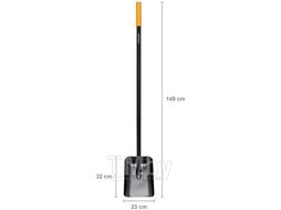Лопата совковая с ручкой Solid (черная) FISKARS 1066720