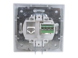 Розетка телефонная RJ11, IP20, СУ, Plano, белый 1-302-01 Intro Б0027619