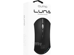 Мышь Office Luna M74 black, беспроводная, офис, аккумуляторная 600 mAh, кабель зарядки QUMO Q30701