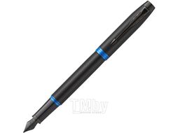 Ручка перьев. IM Vibrant Rings F315 Marine Blue PVD F ст.нерж. подар.кор. PARKER 2172858