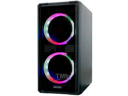 Корпус B177 GINZZU mATX, 2*USB2, 2*120мм LED FAN (12RR4), стекло, GPU 240mm max, fan CPU 145mm max, бп сверху, черный
