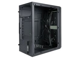 Корпус B177 GINZZU mATX, 2*USB2, 2*120мм LED FAN (12RR4), стекло, GPU 240mm max, fan CPU 145mm max, бп сверху, черный