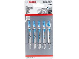 Полотно пильное по металлу T118EOF Flexible for Metal 1,5-4 83x1,5 (5шт) 2.608.634.237 BOSCH