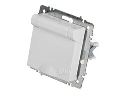 Розетка Accent 6-203-01 2P+E Schuko с крышкой, 16А-250В, IP20, СУ, AL/CU, белый Intro Б0063709