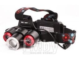 Фонарь налоб акк 3,7В, черн., 3LED, 5 Вт, фокус, 2 ак. 4 реж, USB, бокс са LED5334 Ultraflash 15031