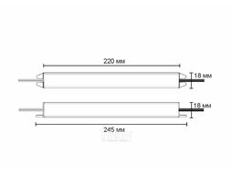 Блок питания Indoor 48W/24V, серия 2, тонкий, AKS 123168