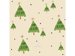Бумага декоративная в рулоне "Spruce. Елки" 1*0,7 м, бежевый Be Smart N5689