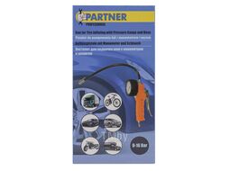 Пистолет для подкачки шин с манометром и шлангом Partner PA-STG-29