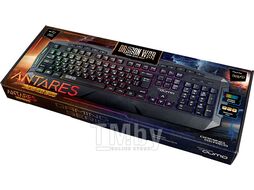 Игровая клавиатура Antares K60, проводная, 104 + 10 клавиш мультимедиа, встроенные радужная подсветка QUMO Q31384