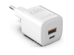 Сетевое зарядное устройство ATOMIC CRYSTAL G351 GAN 35W 2-порта USB (A+C), белый 10.193