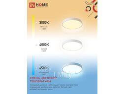 Светильник светодиодный SCANDY SIMPLE-125RGB-RCW 125Вт 230В 3000-6500K 10000Лм 400x50мм пульт ДУ белый IN HOME 4690612062266