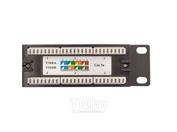 Патч-панель TERACOM 19 Cat.5E 1U неэкранированная UTP 24 порта RJ-45 110 IDC EKF TRC-PPNL-5EUTP-1U24