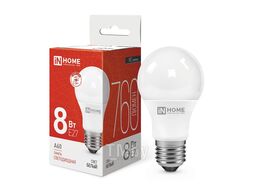 Лампа светодиодная LED-A60-VC 8Вт 230В Е27 4000К 760Лм IN HOME 4690612024028