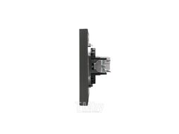Розетка STRONG компьютерная RJ45 кат6 с/у графит KRANZ KR-78-0724-6