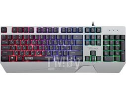 Игровая клавиатура Twins K68, с двумя накладками разного цвета, проводная, 104 клавиши, кнопка FN, встроенная радужная подсветка QUMO Q33351