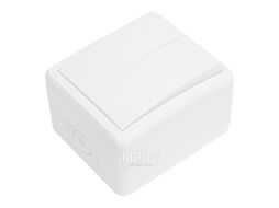 Выключатель двойной с подсветкой IP54, 10АХ-250В, ОУ, Эксперт, белый 11-1405-01 Эра Б0020677