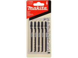 Пилка лобз. по дереву (5 шт.) Fast фигурный рез 100х1,2х6TPI MAKITA D-34899