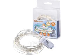 Гирлянда светодиодная "Роса100" 100LED, 10м, 3000К, 2хCR2032, TDM SQ0361-0056