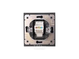 Розетка STRONG компьютерная RJ45 кат6 с/у антрацит KRANZ KR-78-0724-5