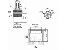 Кран-букса керамическая, тип J, AV Engineering AVSSS-104
