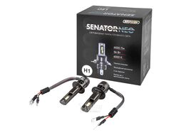 Автолампа диод H1 P14,5s 12/24V 56W 6000Лм компакт+вентилятор SENATOR NEO 6000К Белая коробк Skyway S08201635
