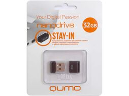 Накопитель 32GB USB 2.0 Nano Black, цвет корпуса черный (QM32GUD-NANO-B) QUMO Q18332