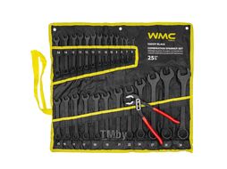 Набор ключей комбинированных и рожковых 25пр. WMC TOOLS WMC-5261DP+1 BLACK