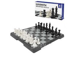 Игра настольная "ШАХМАТЫ" магнитные, пластиковые, доска 25х25см, в картонной коробке Золотая сказка 665761