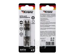 Бита для шуруповерта PH/SL1 x PH/SL2х65 мм (2 шт/уп) KRANZ KR-92-0451-1