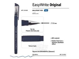 Ручка шариковая "EasyWrite. BLACK", 0.5мм, прорез. грип,синяя, корпус черный Bruno Visconti 20-0051
