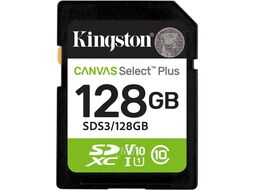 Карта памяти 128Gb SD Kingston Canvas Select Plus SDS3/128GB, SDXC Class 10, UHS-I U3