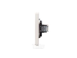 Розетка ROUND компьютерная RJ45 кат6 с/у перламутр KRANZ KR-78-0724-1
