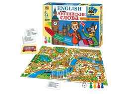 Игра настольная "Викторина. English. Учим английские слова ", картонная коробка, 8+ РУССКИЙ СТИЛЬ 3375