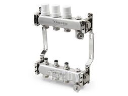 Коллекторный блок нерж. сталь 1"х3/4" с регул. клапанами 6 вых. PRO AQUA R510MB.06
