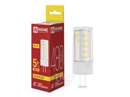 Лампа светодиодная LED-JC 5Вт 12В G4 3000К 480Лм IN HOME 4690612059013
