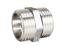 Ниппель латунный никел. Ду 50 (2") LD LD.67.501.50