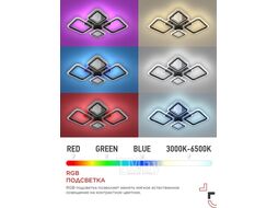 Светильник светодиодный ELEGANT SPACE-120RGB-BL-BG 120Вт 230В 3000-6500K 8400Лм 530х530х125мм пульт ДУ черный IN HOME 4690612062334