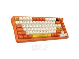 Компьютерная клавиатура AJAZZ AK820 MAX PLUS (оранжево-белая тема)