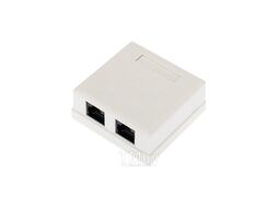 Розетка компьютерная внешняя, 2-порта RJ-45 (8P8C), UTP неэкранированная, категория 6, REXANT 03-0136