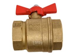 Кран шаровой N/P59 для ВОДЫ 1 1/4" ВР/ВР ручка-бабочка, латунный 11Б27фт1М Valfex VF.217.LB1.114.N/P59
