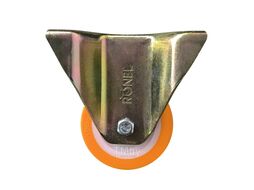 Большегрузная неповоротная колесная опора, полиуретан, обод-нейлон RONEL RN02 NPU 100