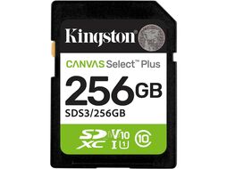 Карта памяти 256Gb SD Kingston Canvas Select Plus SDS3/256GB, SDXC Class 10, UHS-I U3
