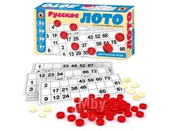 Игра настольная "Русское лото", пласт. фишки, картонная коробка, 6+ РУССКИЙ СТИЛЬ 2006